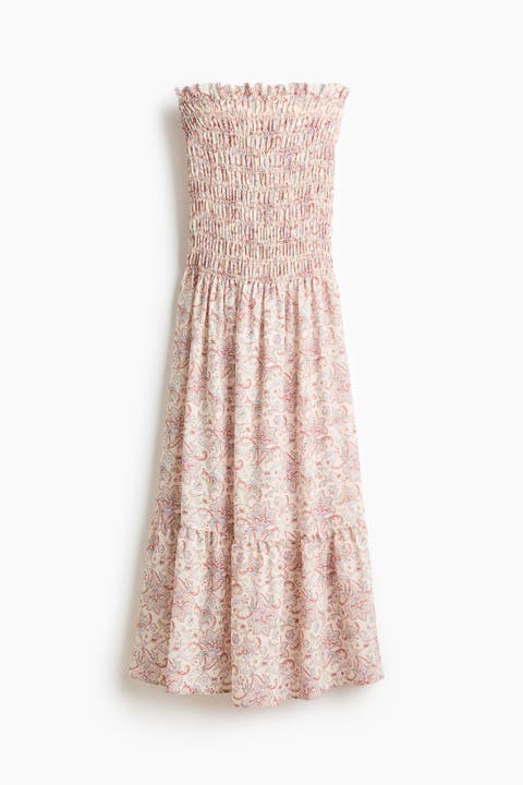 Smocked Bandeau Dress