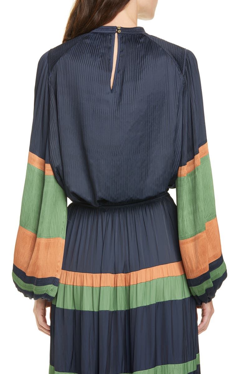 Ulla Johnson Rosa Stripe Sleeve Blouse, Alternate, color, 