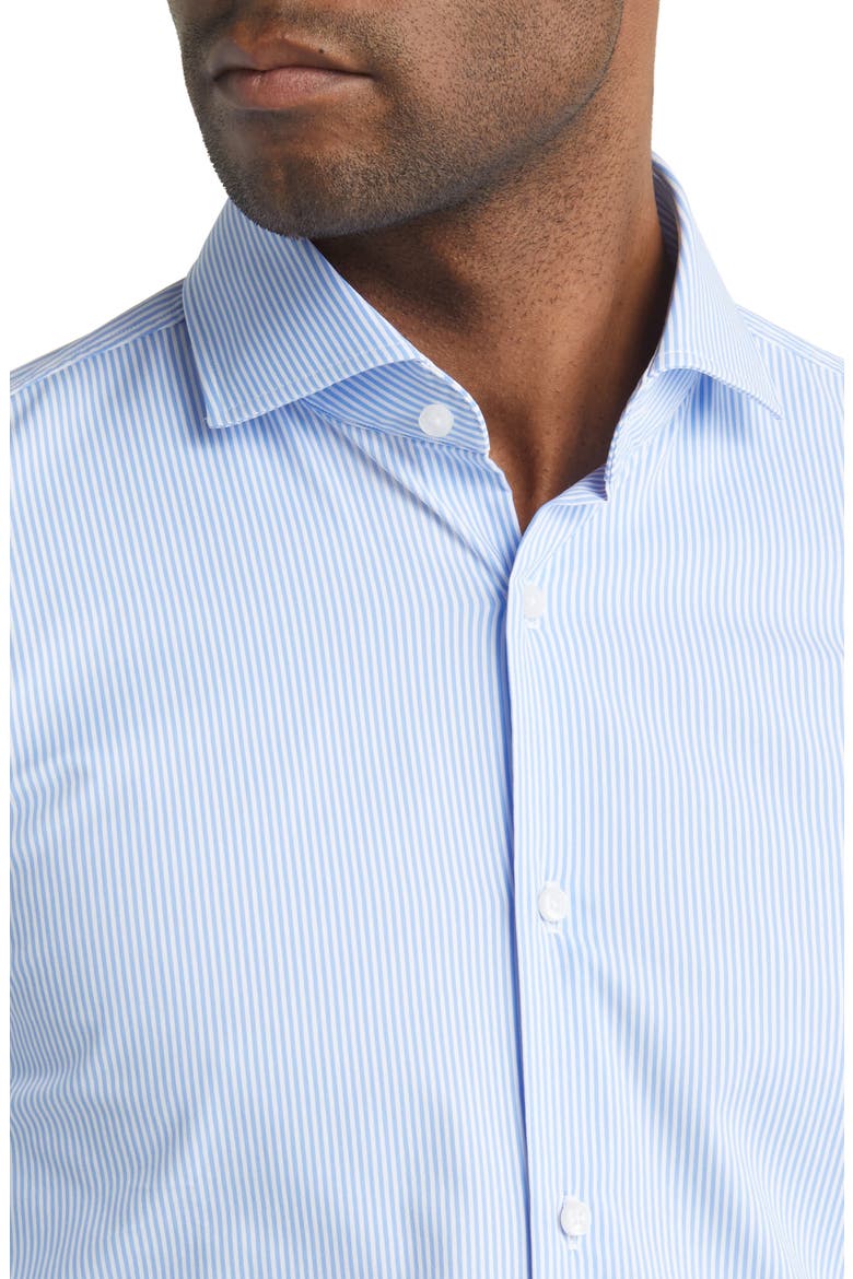 Hank Slim Fit Stretch Performance Dress Shirt, Alternate, color, LIGHT BLUE