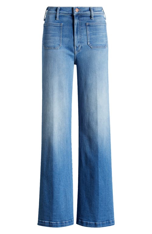 Mother Petites Lil Roller High Rise Patch Pocket Wide Leg Jeans In Piece By Piece In Piece By Piece