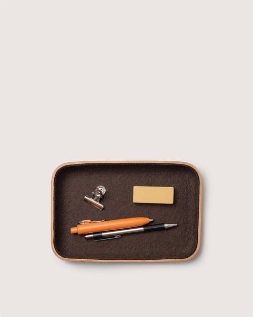 Graf & Lantz Graf Lantz Kawabon Leather/merino Wool Large Tray In Brown