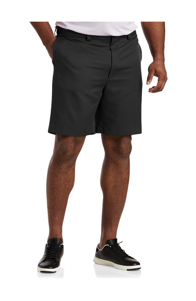 Oak Hill by DXL Big & Tall Waist-Relaxer Microfiber Shorts, Alternate, color, Black