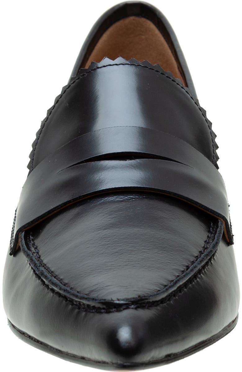 Linea Paolo Calisto Kitten Heel Loafer Pump, Alternate, color, Black