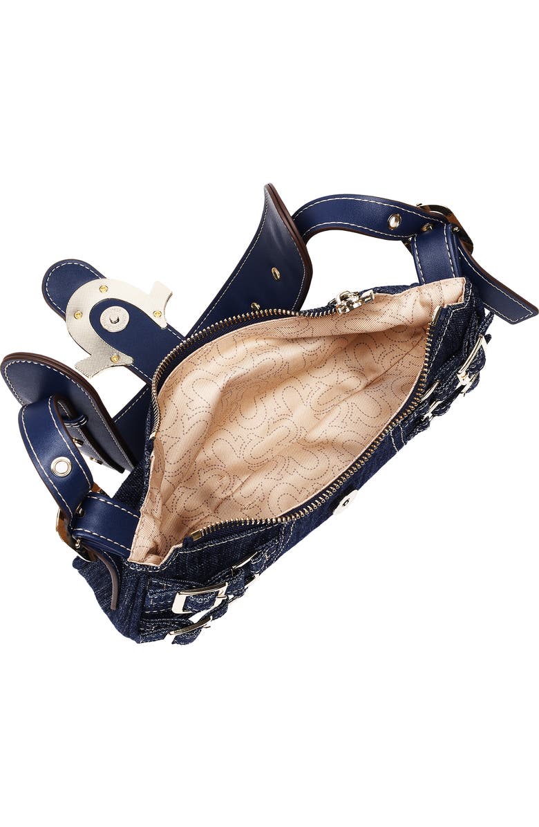 True Religion Multi-Strap Denim Shoulder Bag, Alternate, color, Dark Denim