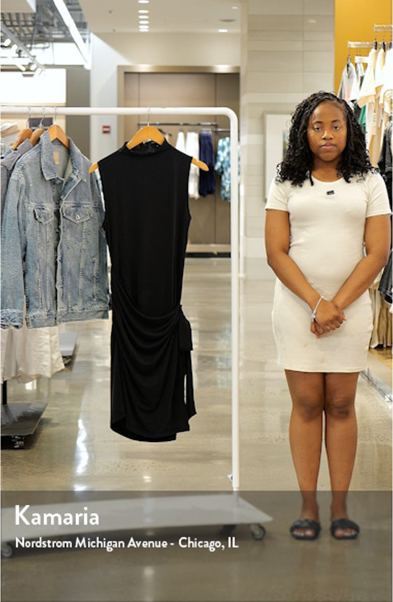 Sandwashed Jersey Side Tie Waist Dress, sales video thumbnail