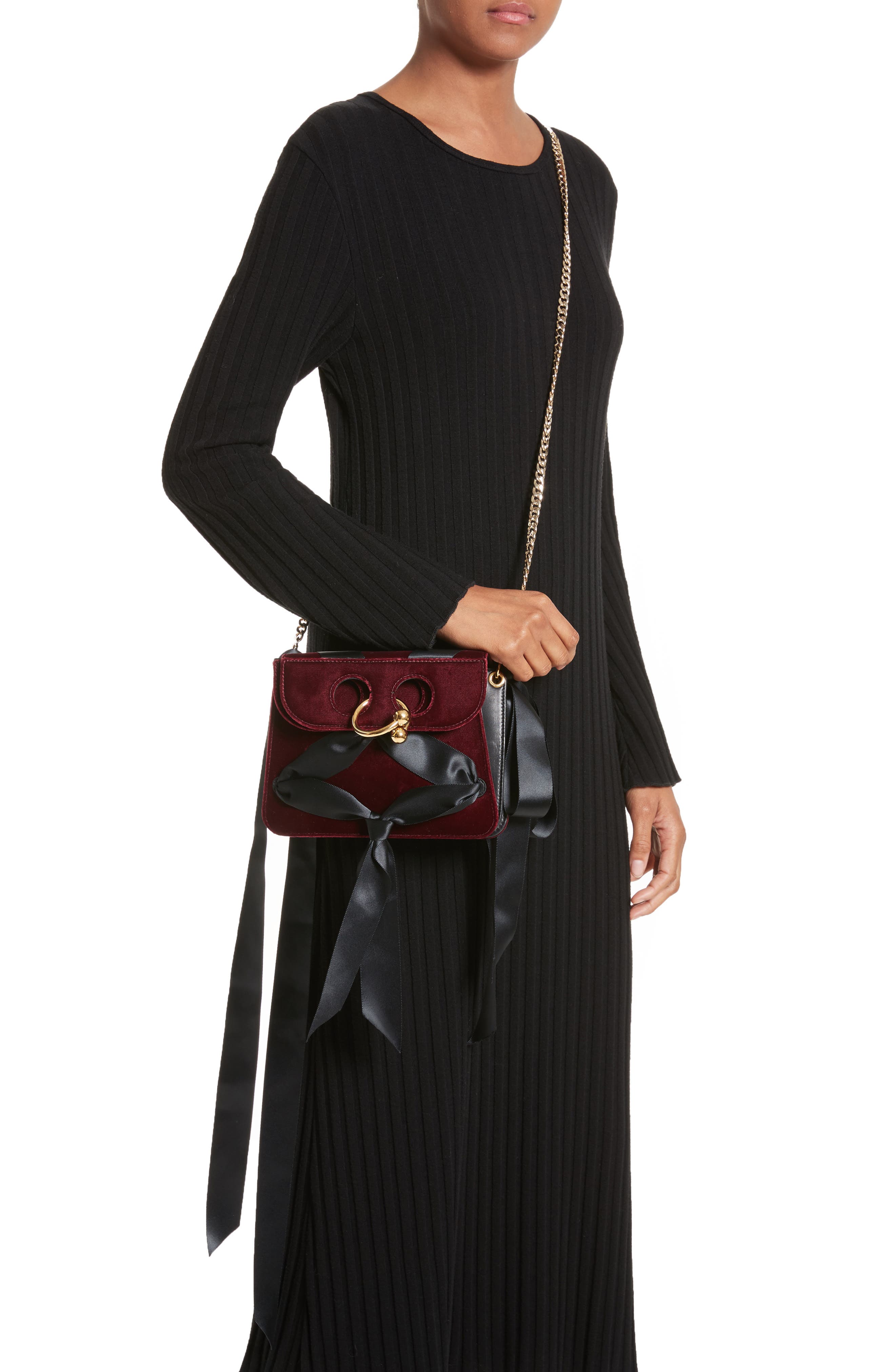 JW Anderson J.W.ANDERSON Mini Pierce Velvet Bag, Alternate, color, 