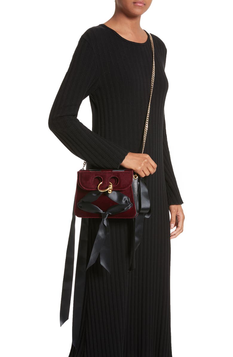 JW Anderson J.W.ANDERSON Mini Pierce Velvet Bag, Alternate, color,