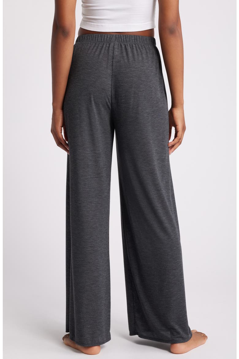 Dreamy Rib Wide Leg Pajama Pants, Alternate, color, GREY DARK HEATHER