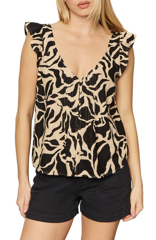 Sanctuary The Time Off Flutter Sleeve Button-up Top