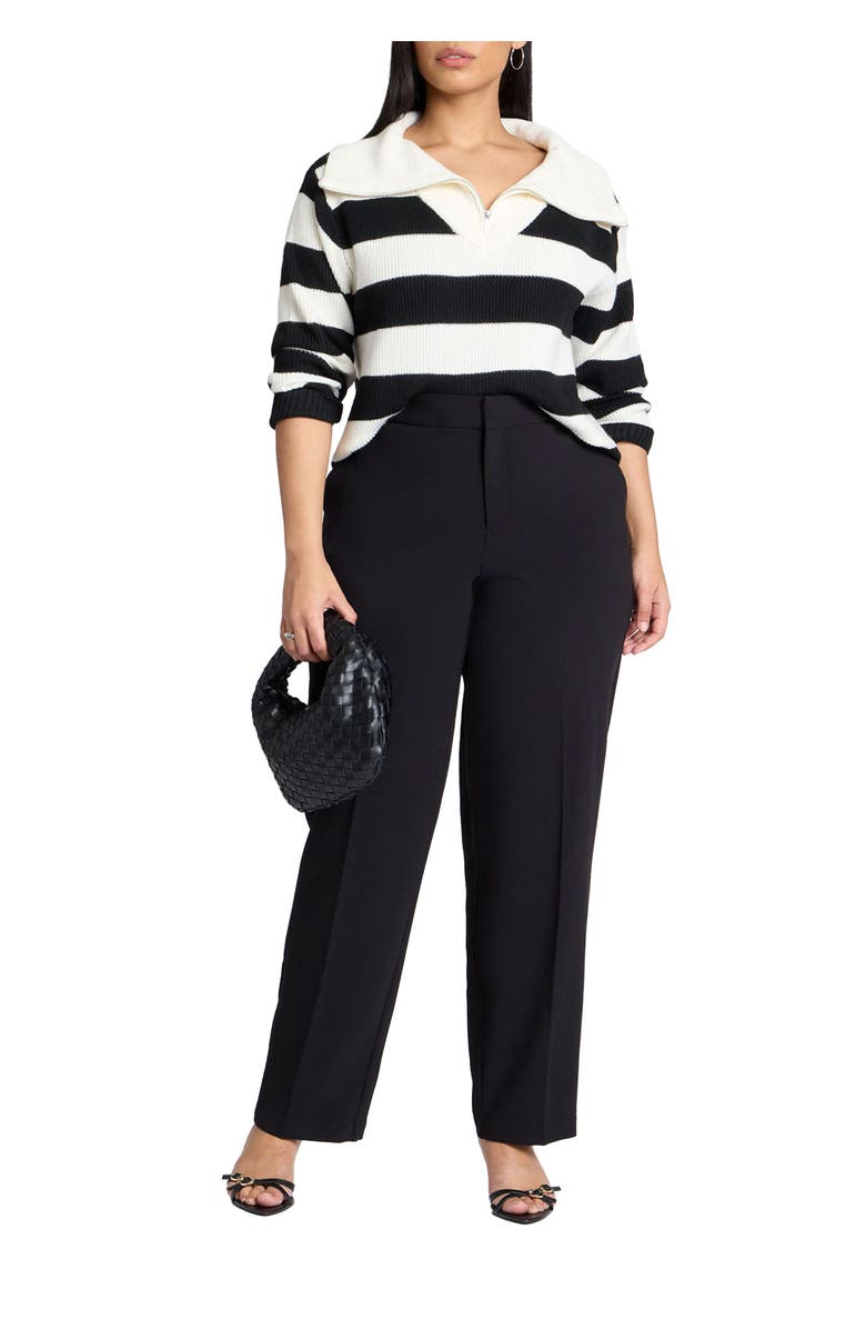 ELOQUII The 365 Straight Leg Pant, Main, color, Black Onyx