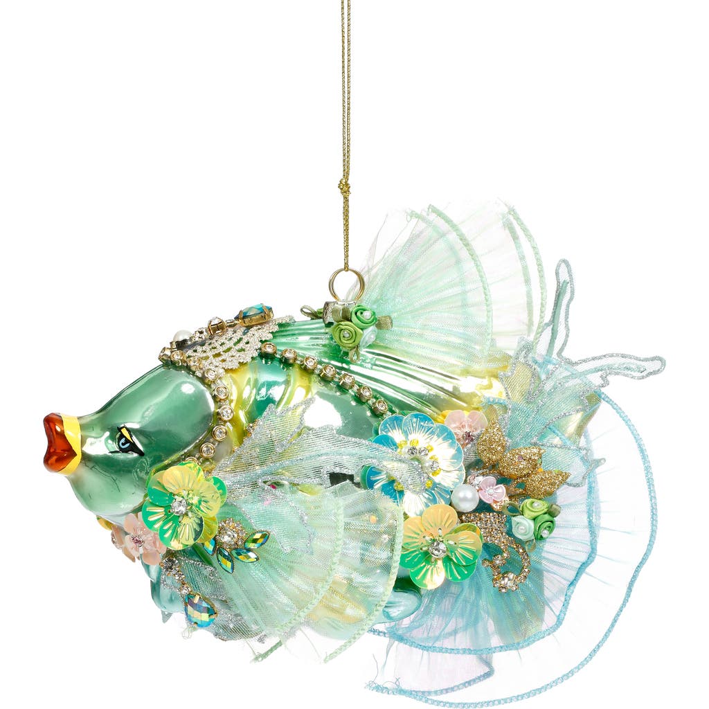 Mark Roberts Jewel Of The Sea Fish Ornament , Green