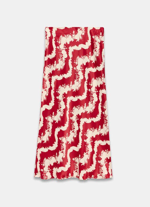 Mint Velvet Abstract Floral Print Slip Skirt In Multi
