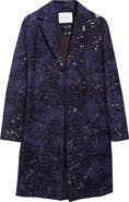 Lafayette 148 New York Soft Shoulder Metallic Jacquard Coat