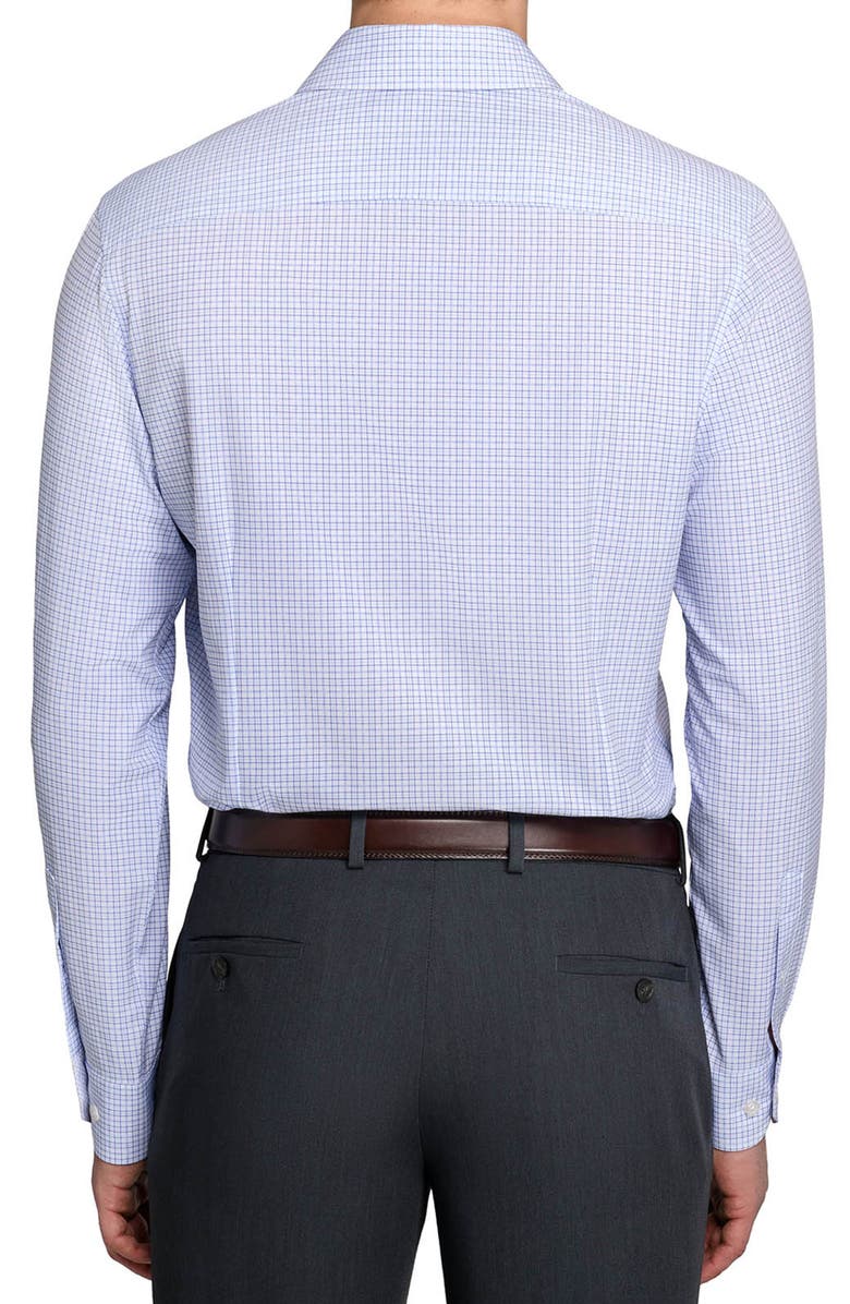 W.R.K Slim Fit Plaid Performance Dress Shirt, Alternate, color, White/ Purple
