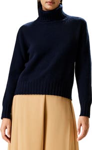 Lilysilk Turtleneck Sweater with Rib Hemline
