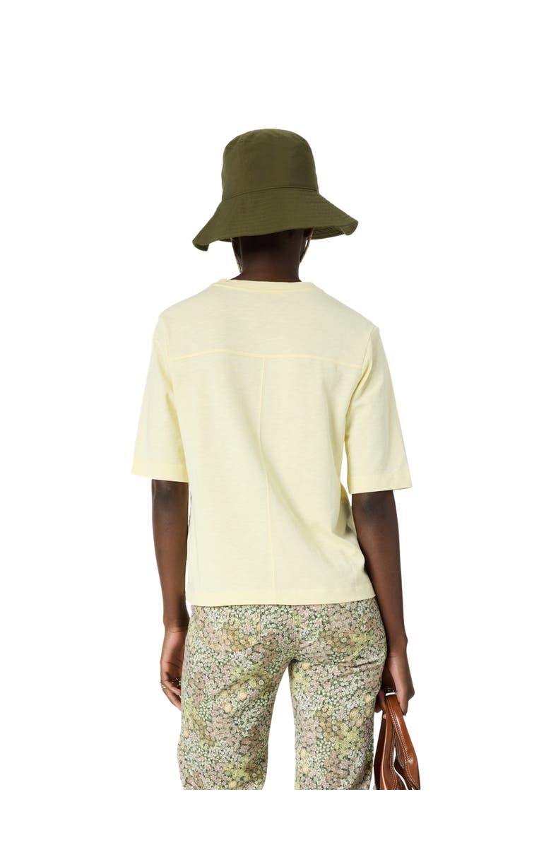 GERARD DAREL Marisa V-Neck Short Sleeve T-Shirt, Alternate, color, Yellow