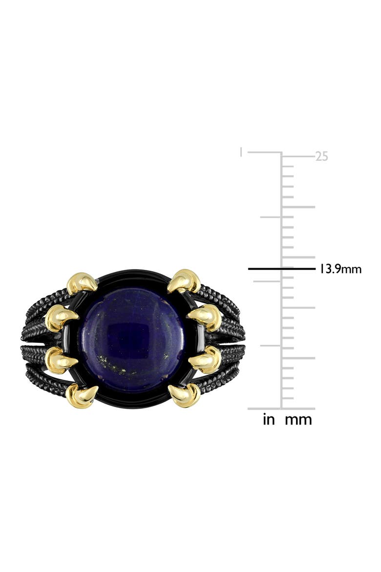 Two-Tone Lapis Lazuli Gothic Ring, Alternate, color, BLUE