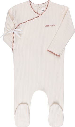 Ely's & Co Organic Cotton Little One Kimono Footie - Pink Ely's & Co Organic Cotton Little One Kimono Footie - Pink