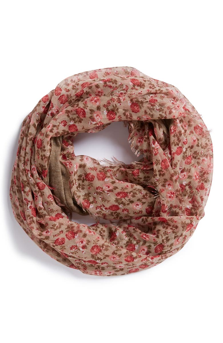 BP. Ditsy Floral Print Infinity Scarf, Main, color, 