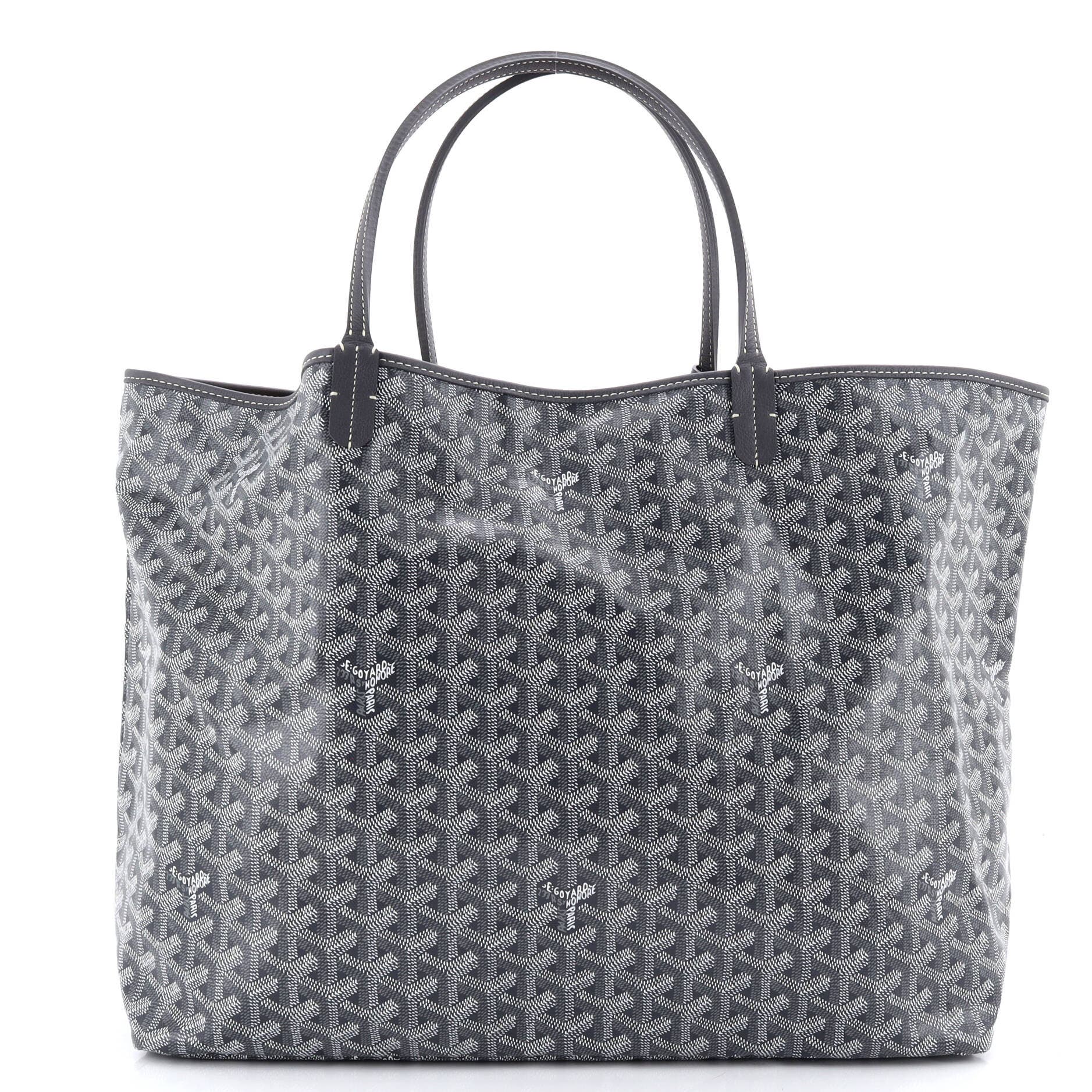 Pre-Owned Goyard Saint Louis Tote Coated Canvas GM, Main, color, Gray