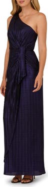 Adrianna Papell One-Shoulder Evening Gown