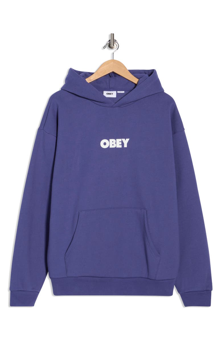 Obey Bold Extra Heavyweight Hoodie, Alternate, color, Skipper Blue