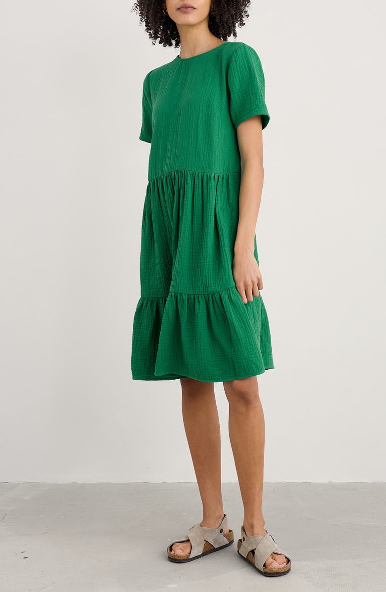 Seasalt Cornwall Pebble Comb Organic Cotton Dress, Main, color, Island