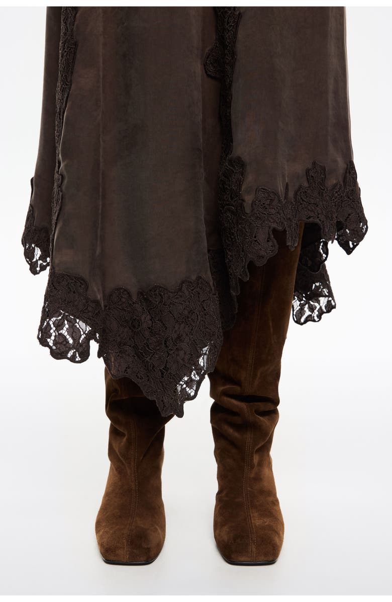 Bimba y Lola Lace Sleeveless Dress, Alternate, color, Dark Brown