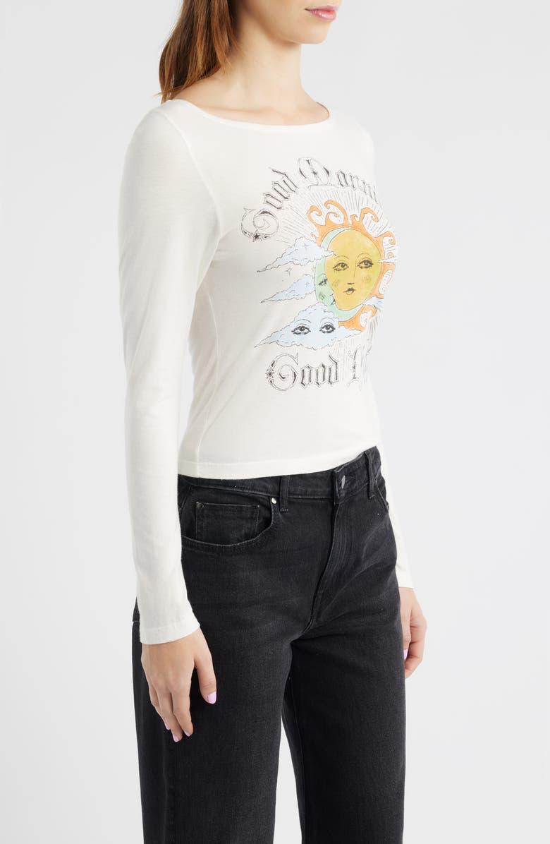 Daydreamer Good Morning Good Night Cotton Blend Graphic T-Shirt, Alternate, color, Vintage White