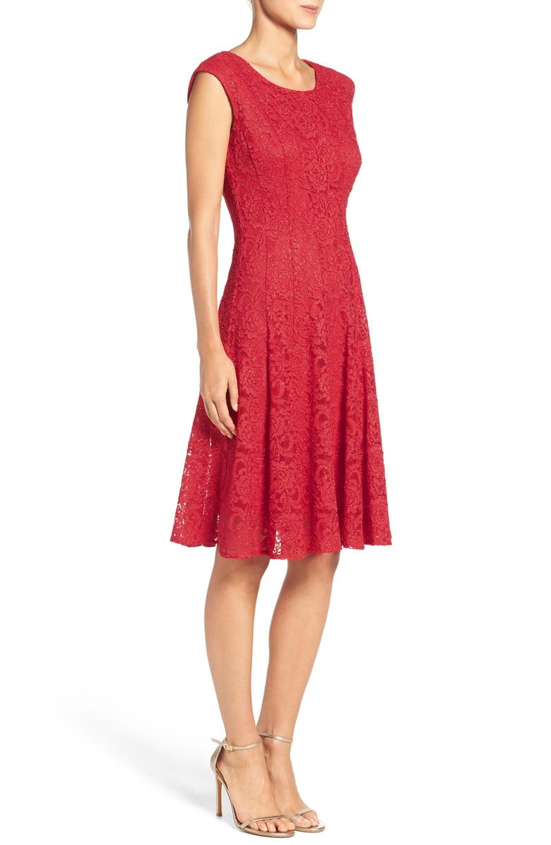 Chetta B Sparkle Lace Fit & Flare Dress | Nordstrom