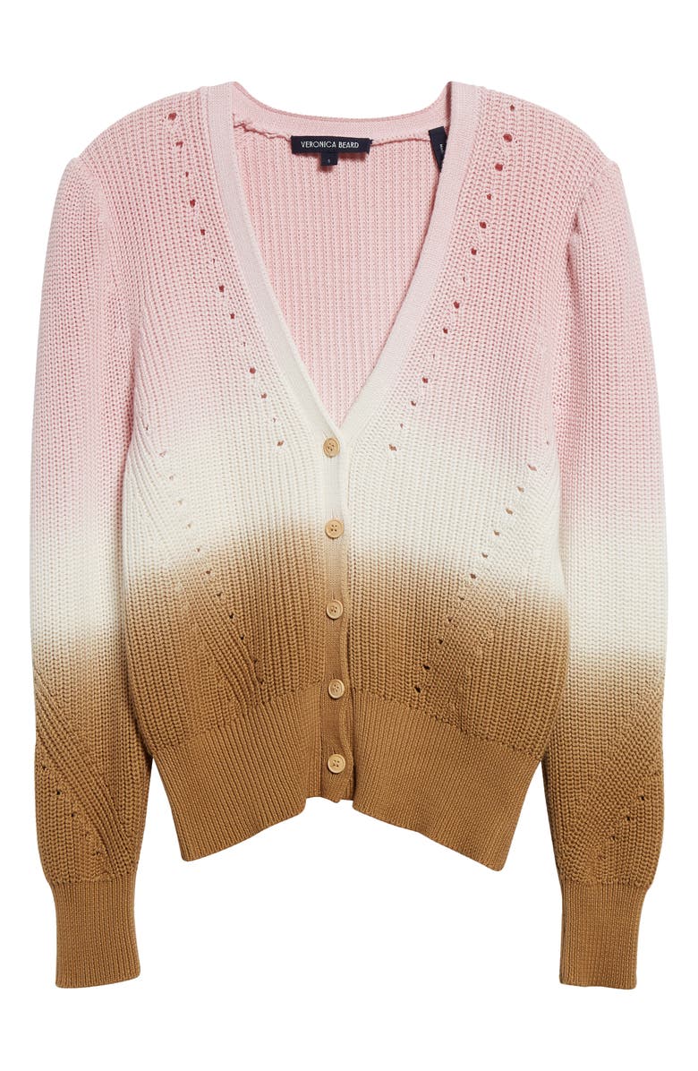 Veronica Beard Parula Dip Dye Cotton Cardigan, Alternate, color, 