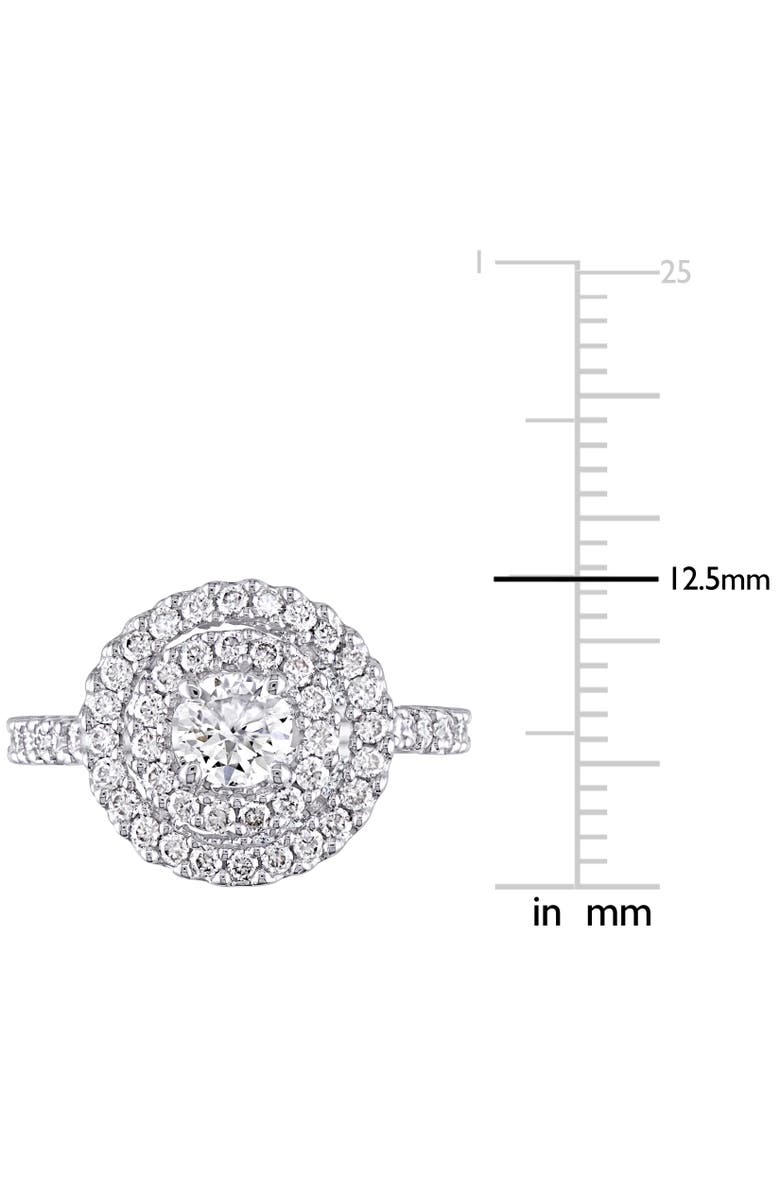 Julianna B. Diamond Double Halo Engagement Ring 14k, Alternate, color, 14K White Gold