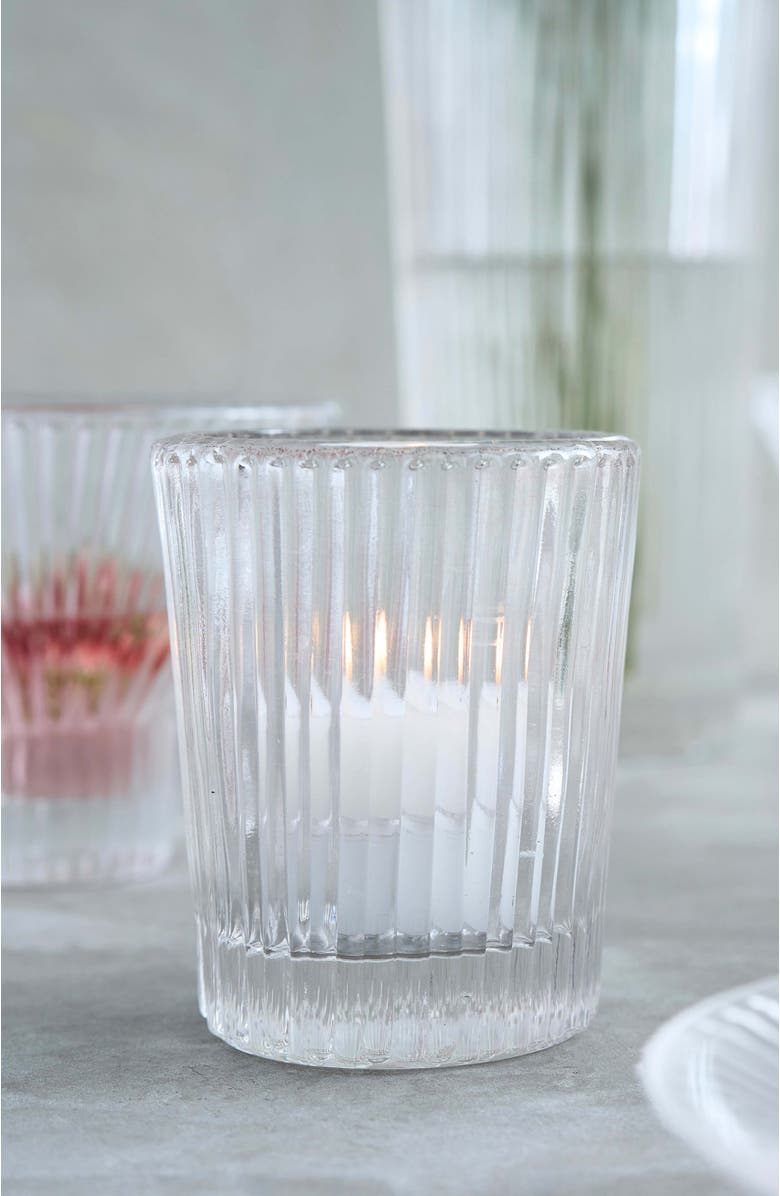 The Collective Home Pressed Clear Juice Glasses - Set of 4, Alternate, color,