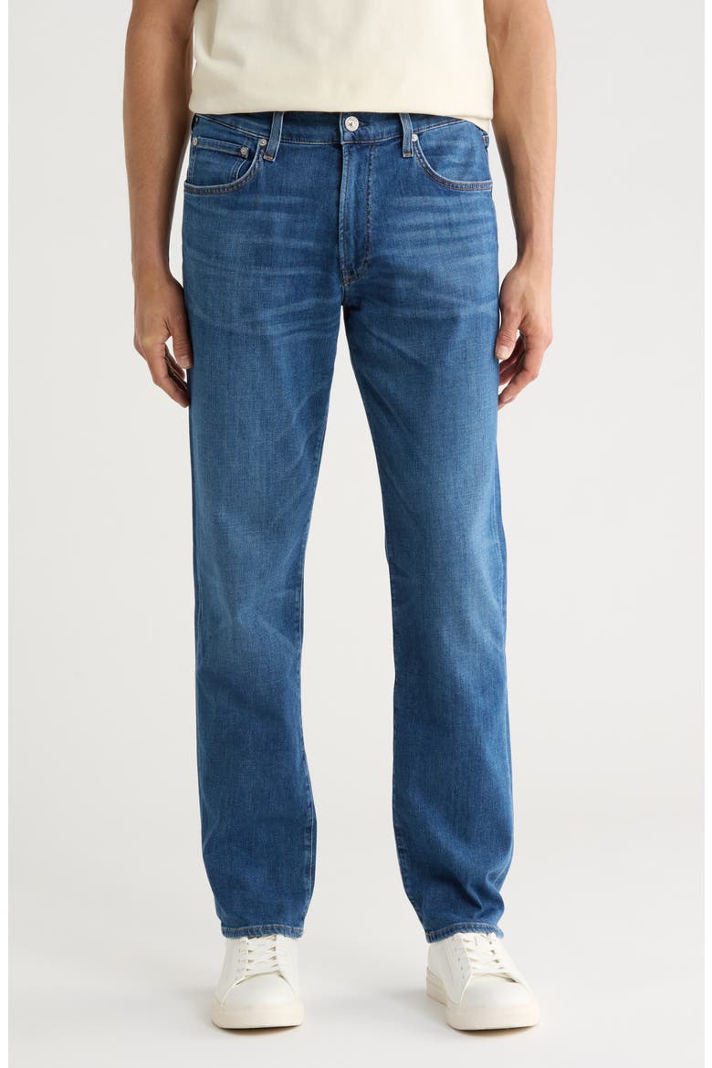 Elijah Relaxed Straight Leg Jeans, Main, color, MILESTONE DARK