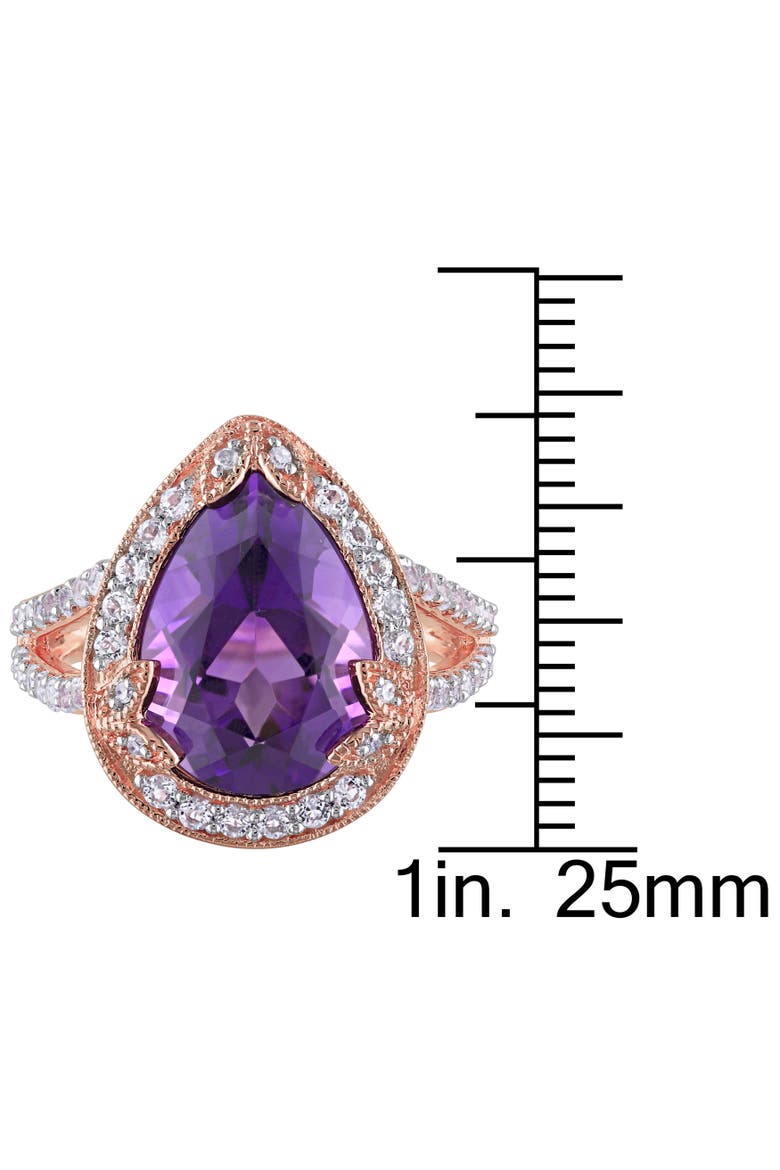 Amethyst, White Topaz & Diamond Shank Ring, Alternate, color, Amethyst