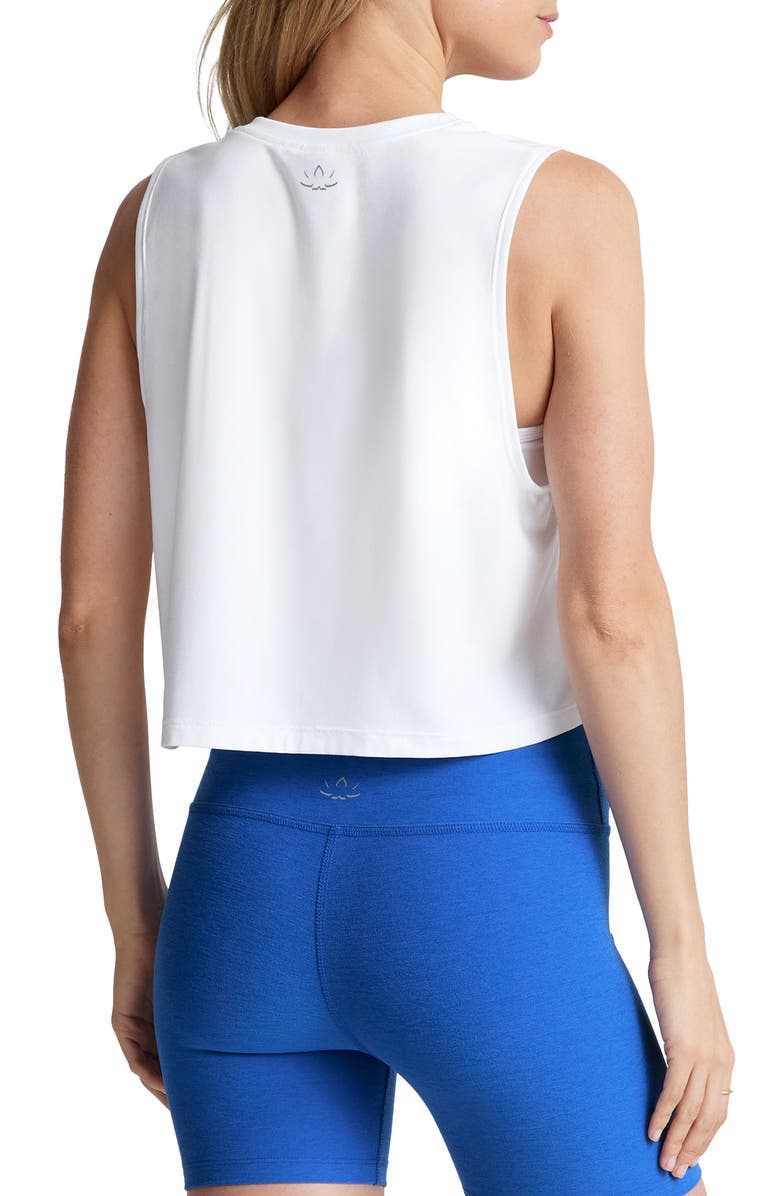 Beyond Yoga Featherweight Minimal Crop Tank, Alternate, color, Cloud White