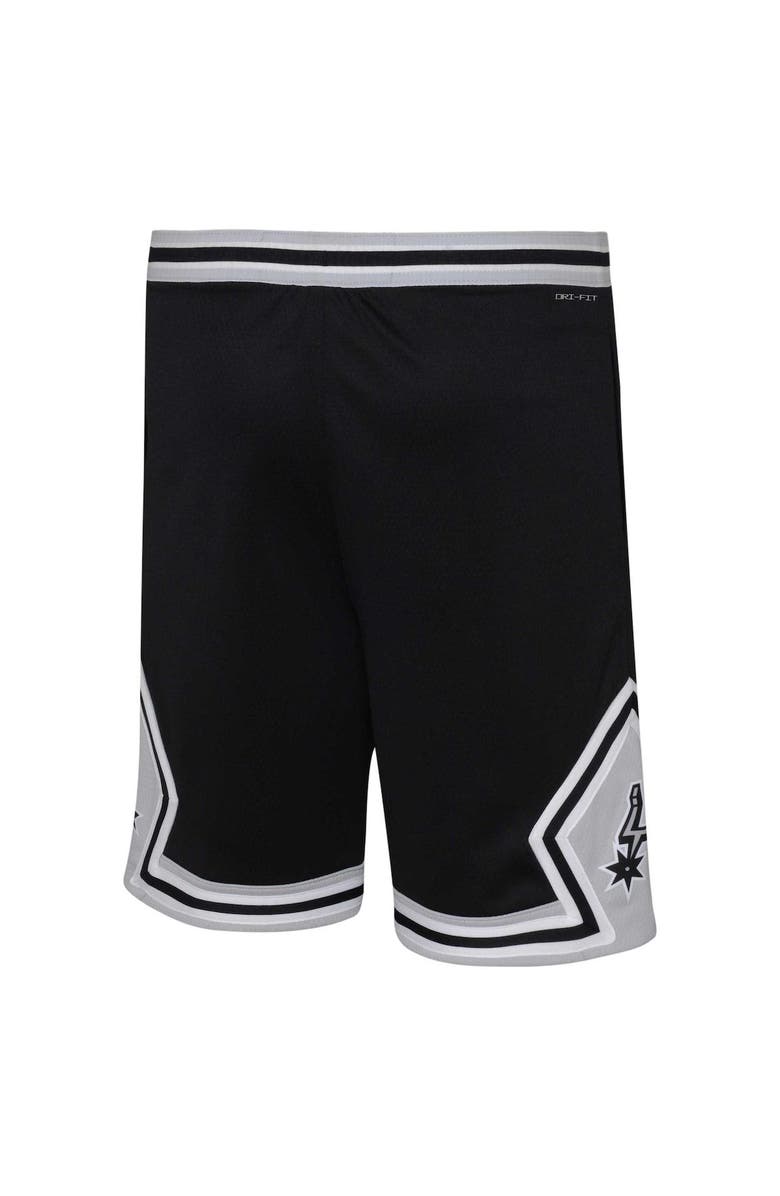 Nike Youth Nike Black San Antonio Spurs Hardwood Classics Swingman Shorts, Alternate, color,