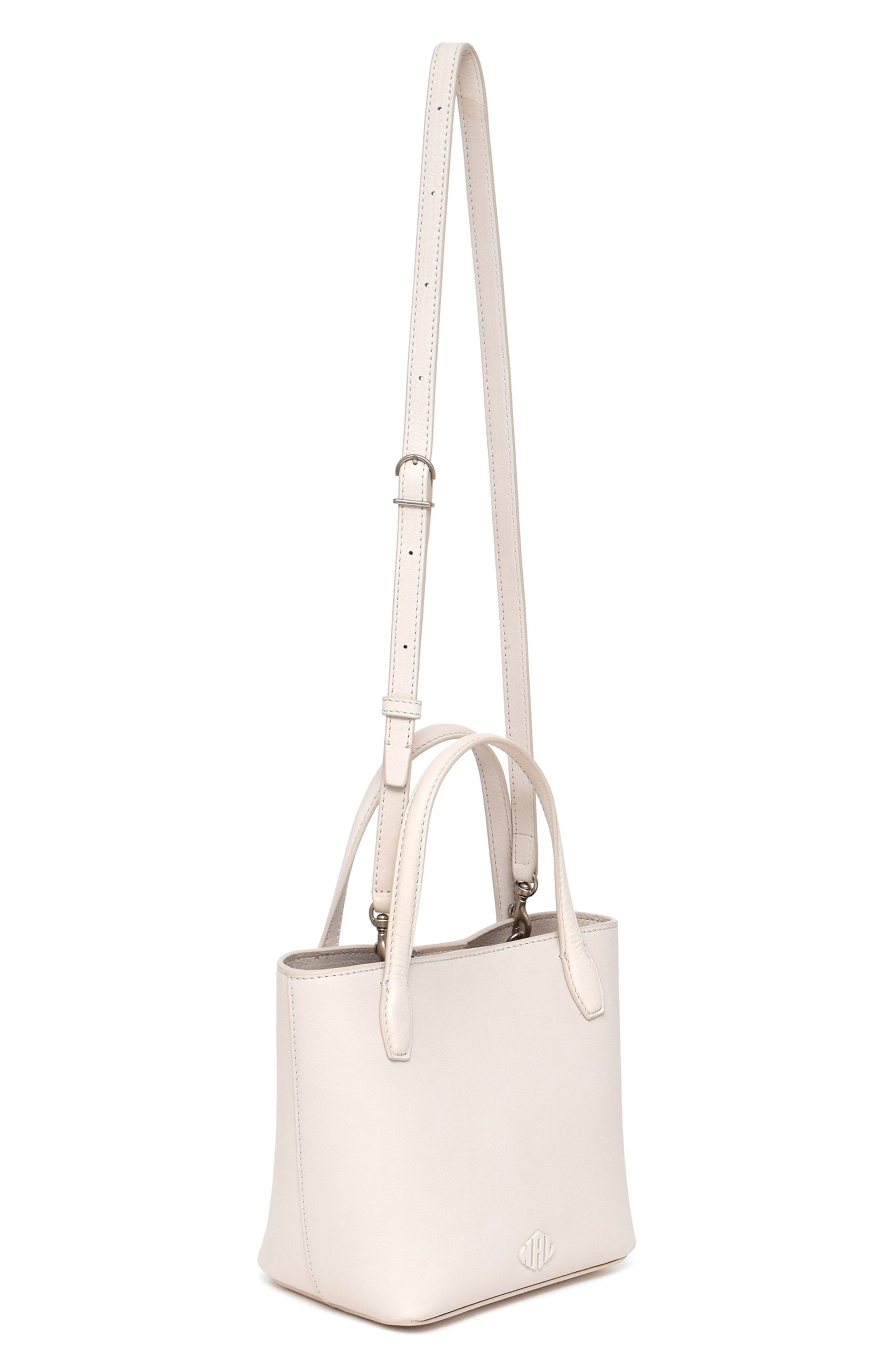 New Amsterdam Leatherworks Asher Leather Tote Bag, Alternate, color, Ivory