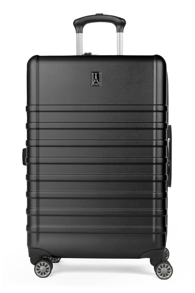 Rollmaster™ Lite 2 24-Inch Expandable Medium Checked Hardside Spinner Luggage, Main, color, BLACK MATTE