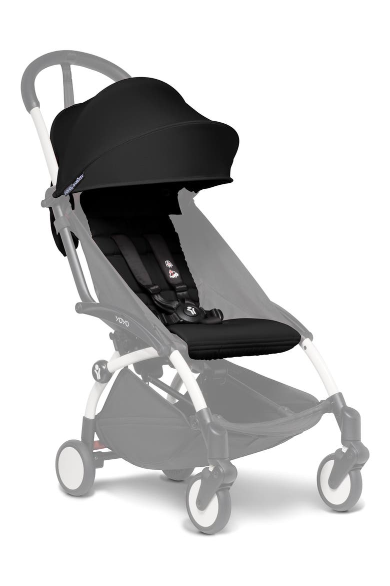 YOYO 6+ Color Pack Seat/Fabric Set for BABYZEN YOYO+ and YOYO² Stroller Frames, Main, color, BLACK