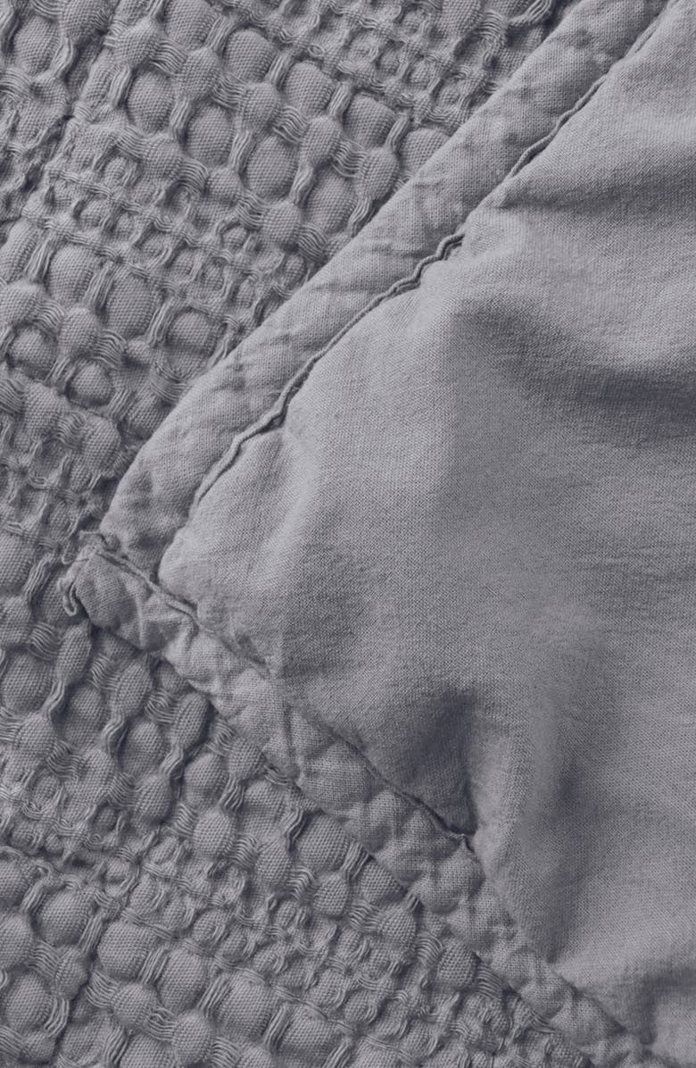 Woven & Weft Reversible Honeycomb Waffle Cotton Quilt & Sham Set, Alternate, color, Denim Blue