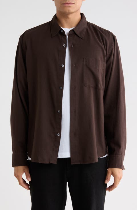 Plaid Flannel Button-Up Shirt
