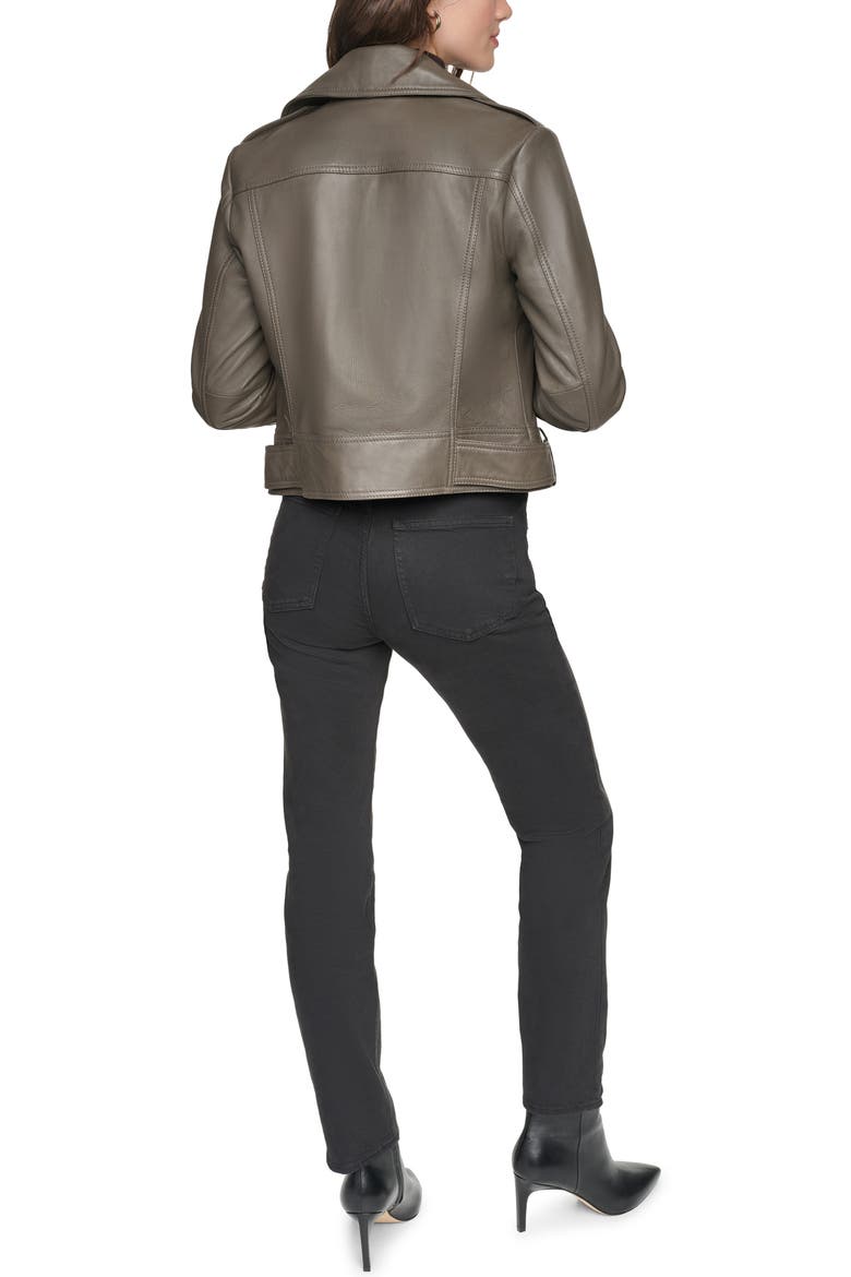 LeCroy Leather Moto Jacket, Alternate, color, TRUFFLE