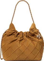 Tory Burch Fleming Suede Mini Hobo