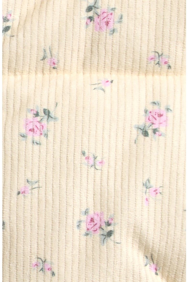Kids' Crop Puffer Vest, Alternate, color, IVORY FLOWERS