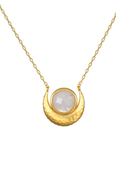 Cradled in Light Moonstone Necklace