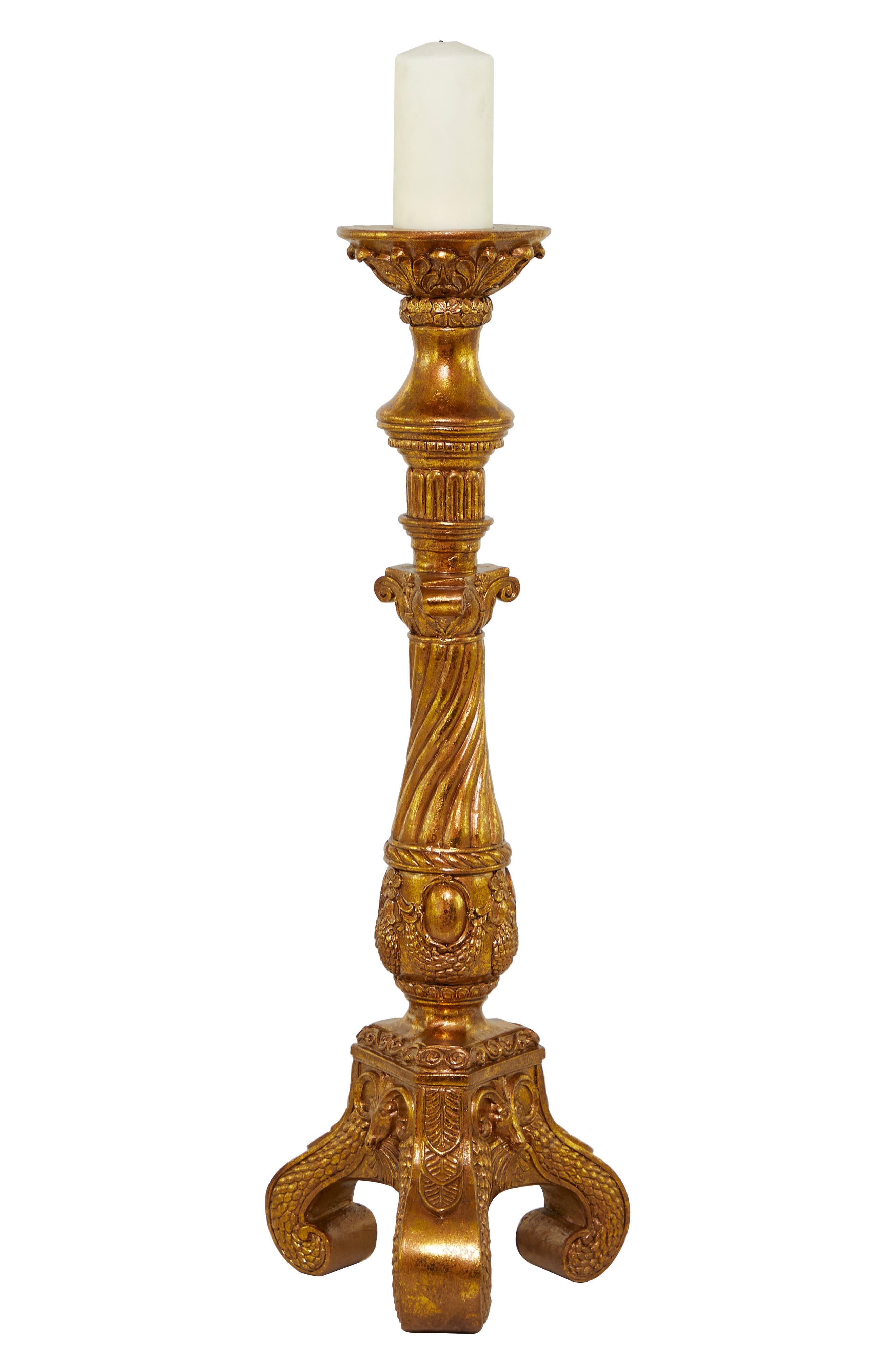SONOMA SAGE HOME Gold Polystone Candle Holder | Nordstromrack
