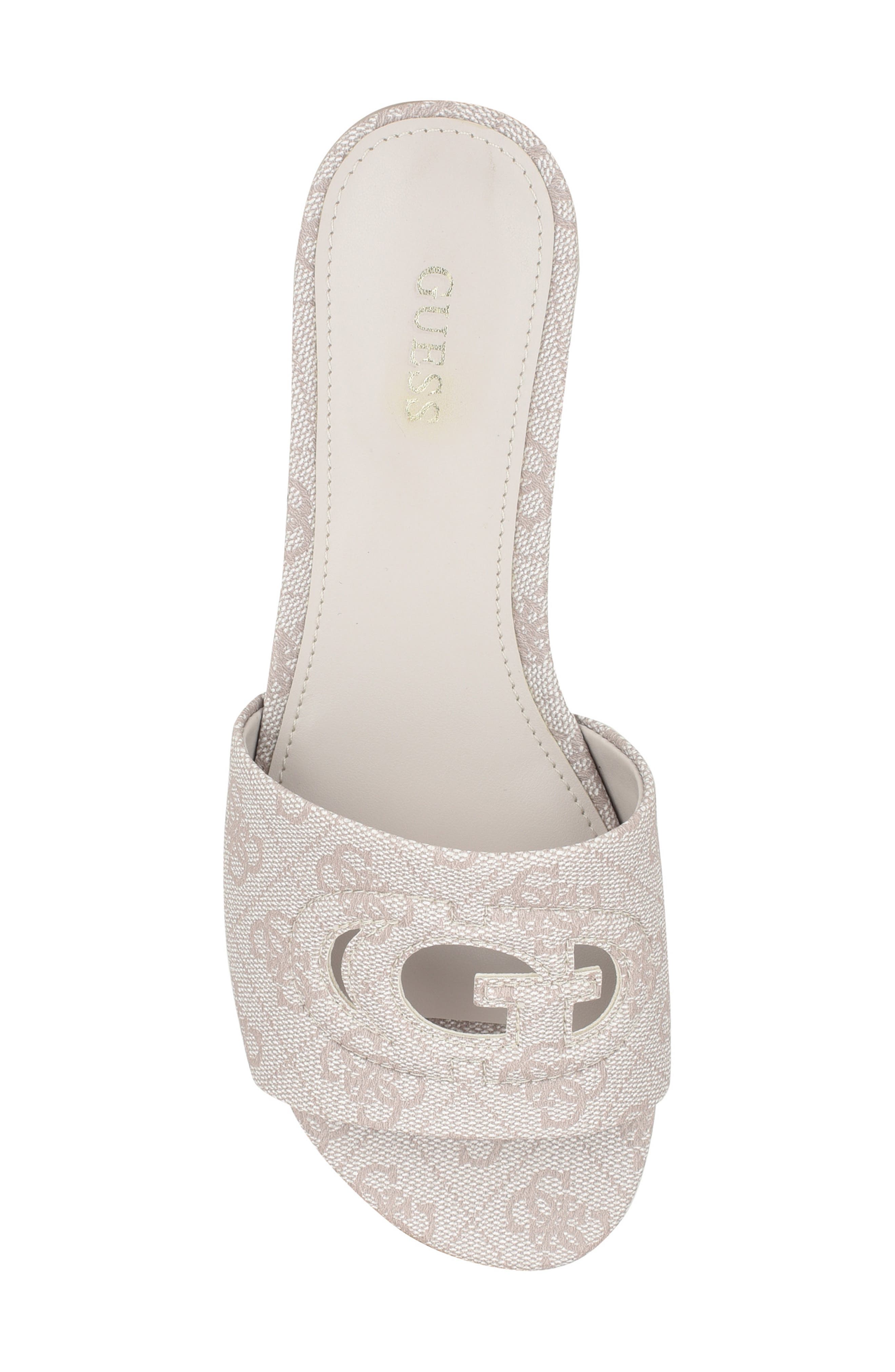 GUESS Tashia Slide Sandal, Alternate, color, Ivory