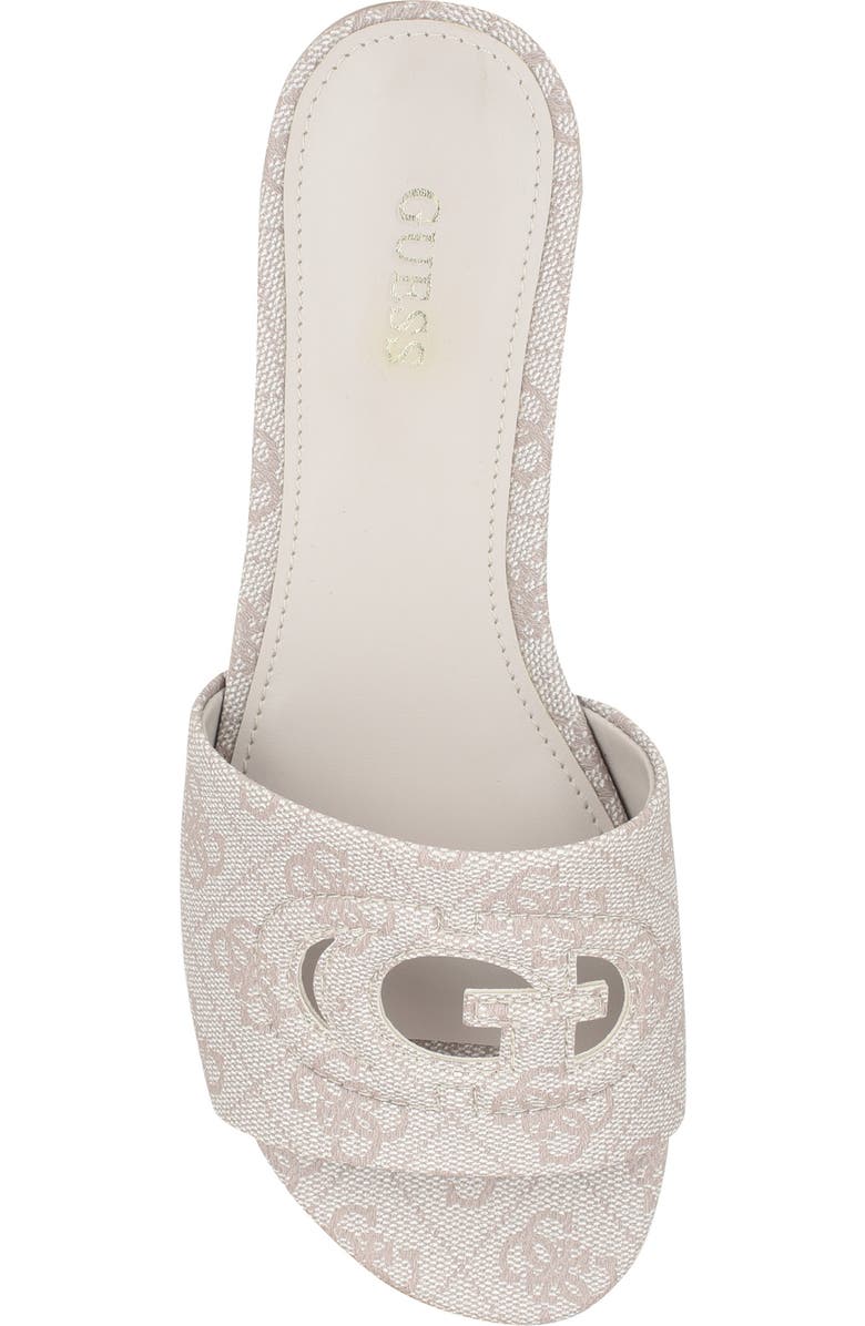 GUESS Tashia Slide Sandal, Alternate, color, Ivory