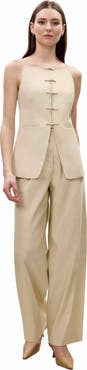 Rebecca Taylor Beatrice Stretch Linen Pant